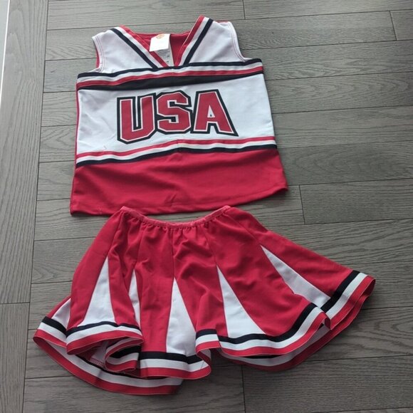 Girls Charades USA Cheerleader Costume Size 8-10 Excellent Condition - Picture 3 of 5